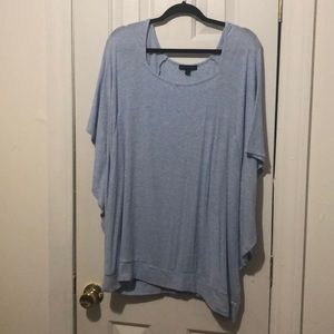 Lane Bryant light blue top with flutter sleeve